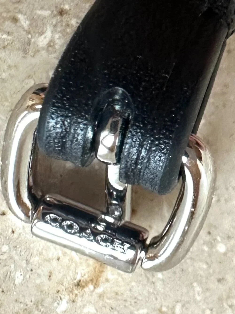Coach black leather